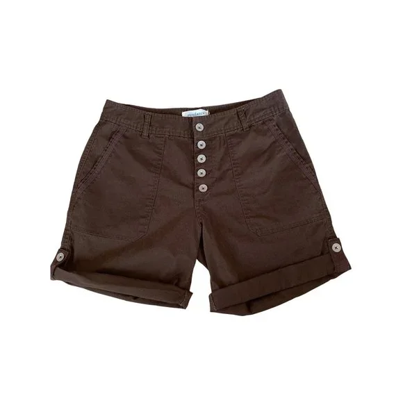 Sundance Size 6 Brown Everyday Explorer Shorts Cotton Stretch 31x 8.5"/6"cuff - Picture 4 of 16